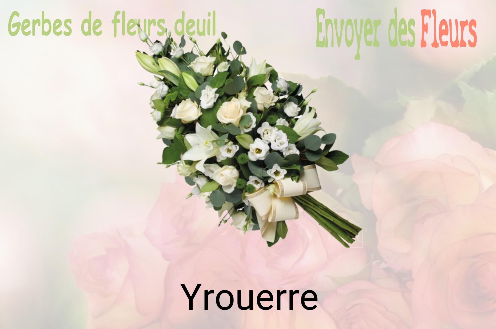 Gerbe de fleurs de deuil livrée à Yrouerre
